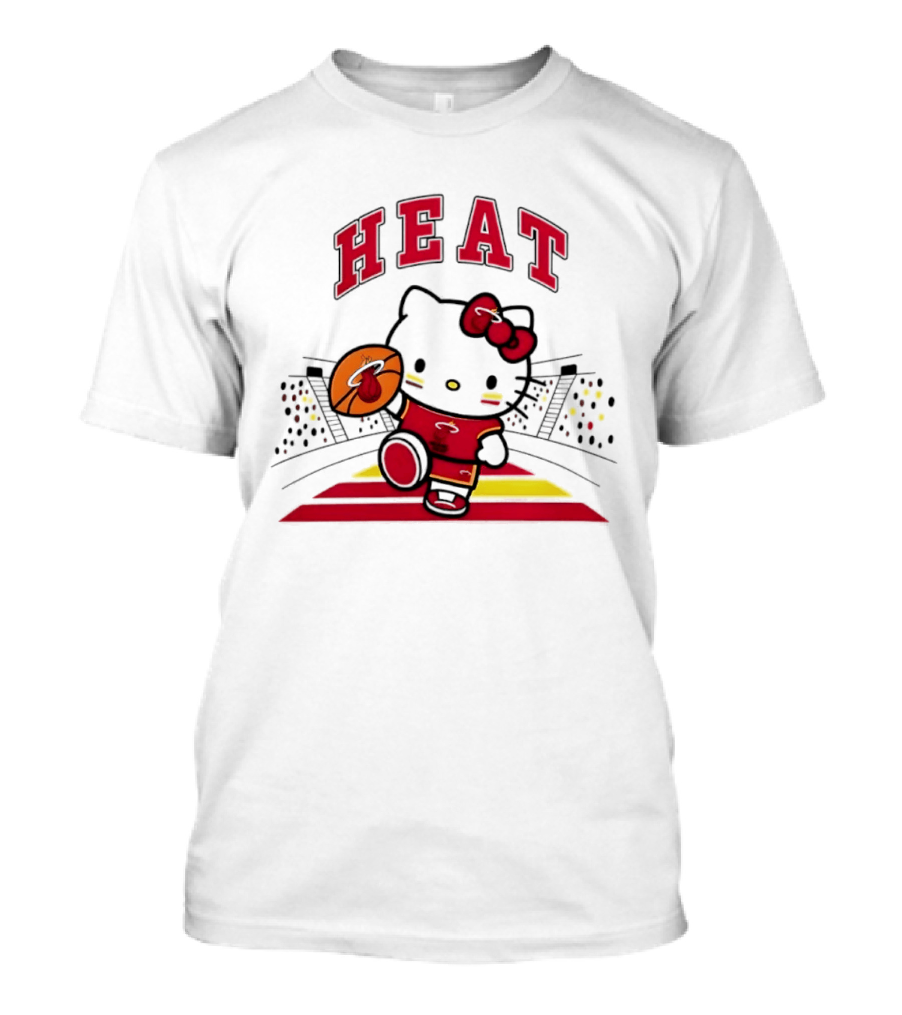 Hello Kitty Heat Miami NBA Basketball 2026 Season Collaboration T-Shirt