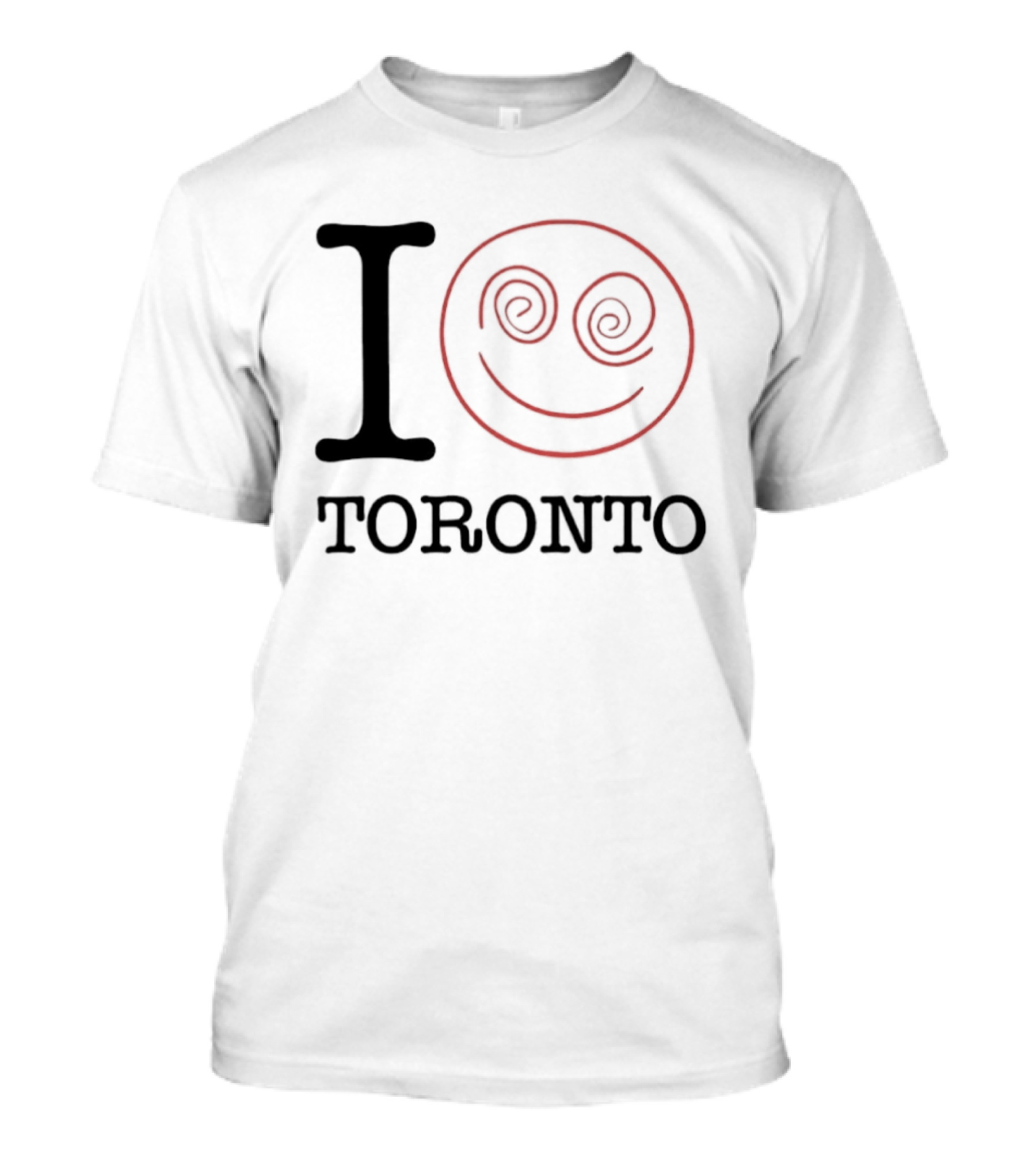 I Love Toronto Smiley Face Red Swirl Eyes Emoji T-Shirt