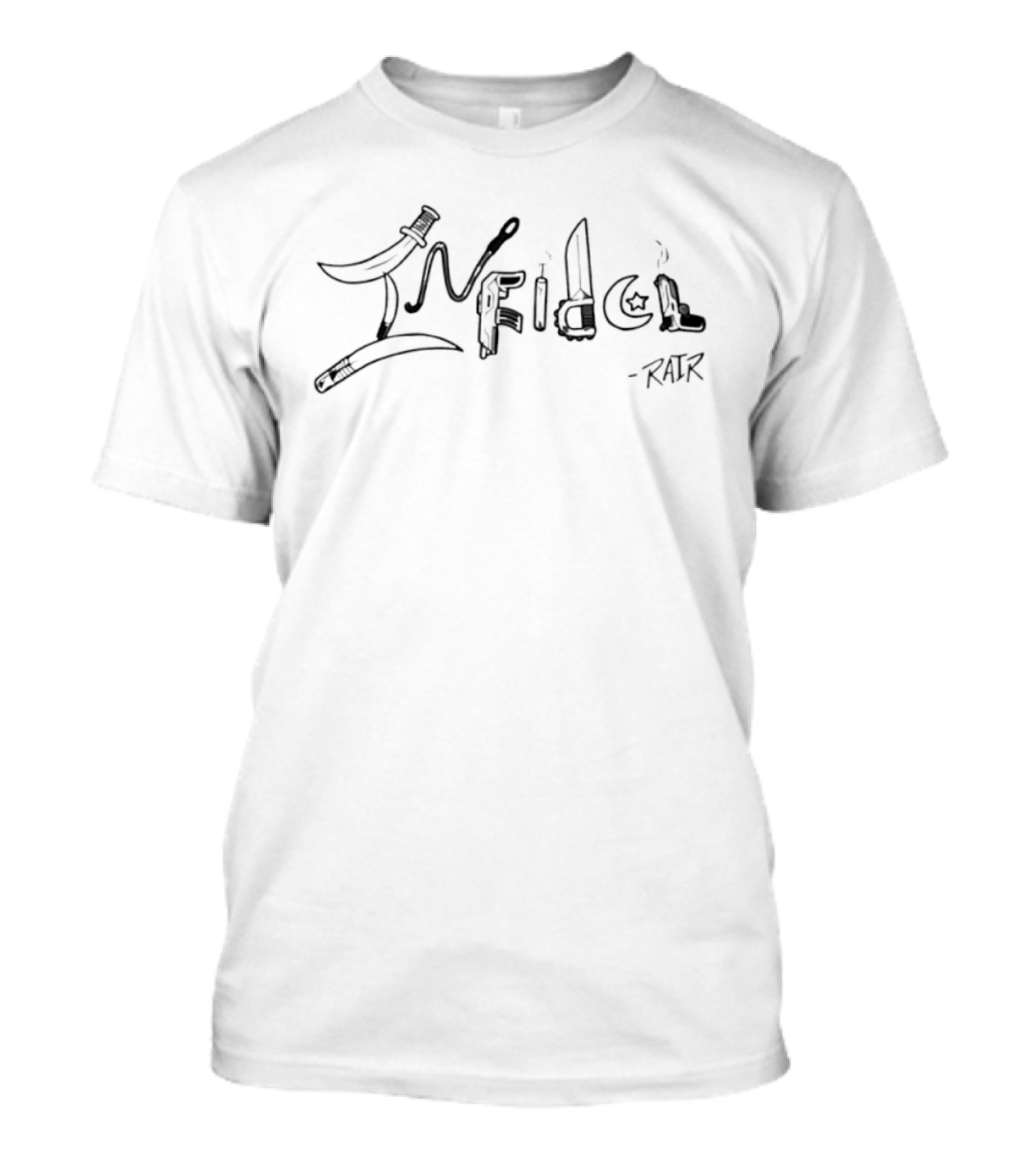 Infidel Rair Military Symbolism In Weaponized T-Shirt