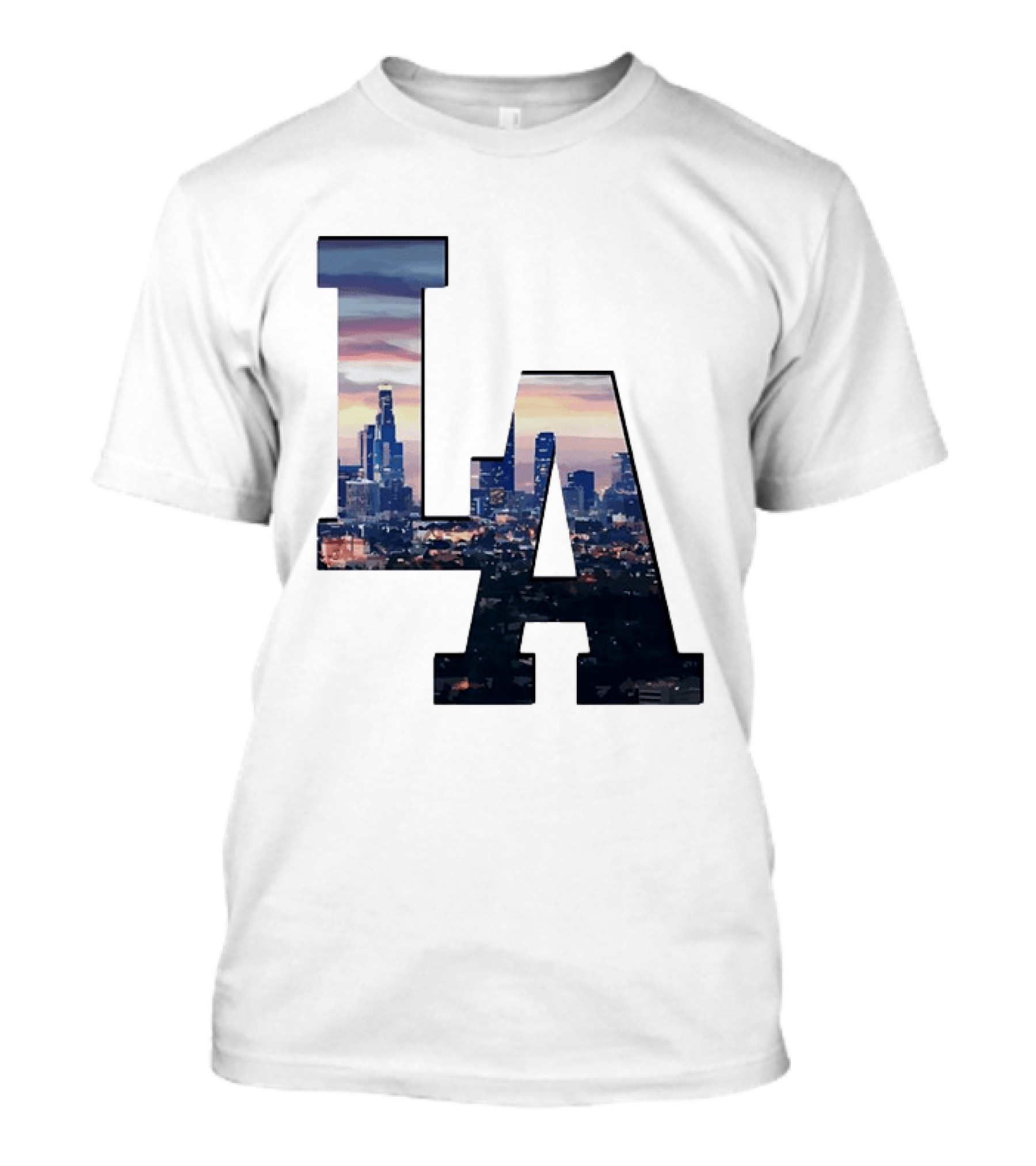 Los Angeles City Skyline LA California Sunset View T-Shirt
