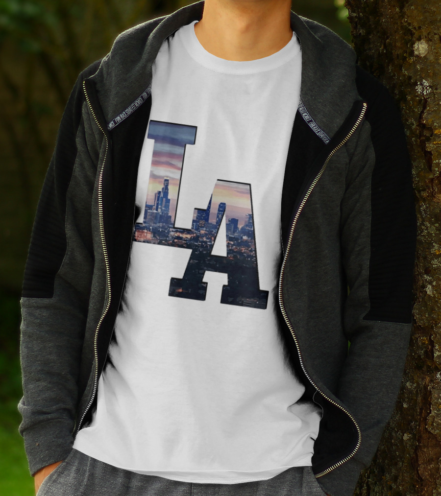 Los Angeles City Skyline LA California Sunset View T-Shirt