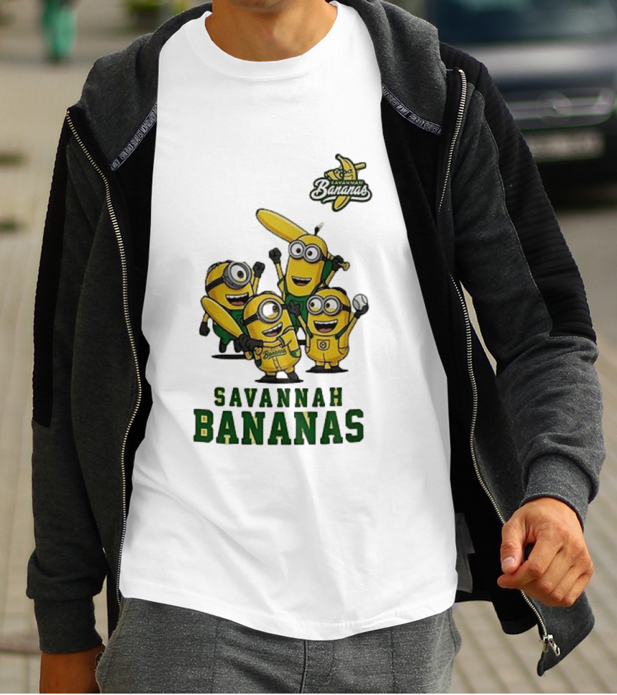 Minions Savannah Bananas Baseball Team Banana Ball Characters T-Shirt