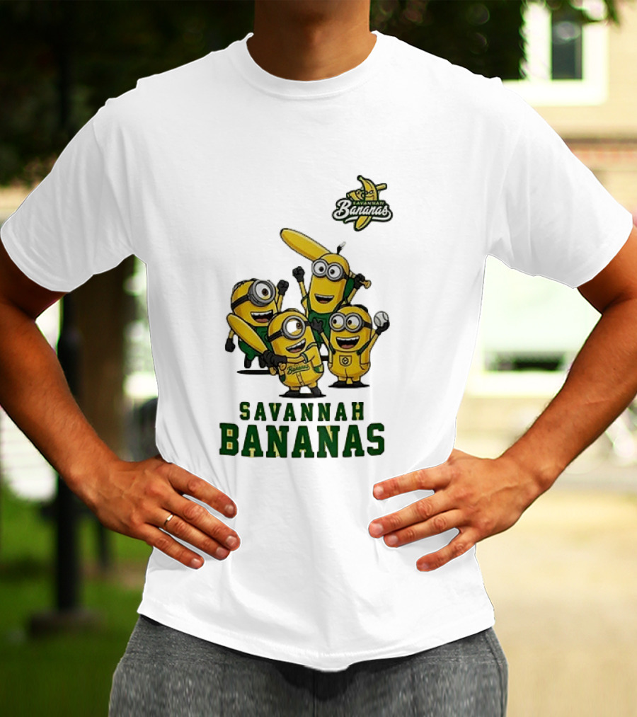 Minions Savannah Bananas Baseball Team Banana Ball Characters T-Shirt