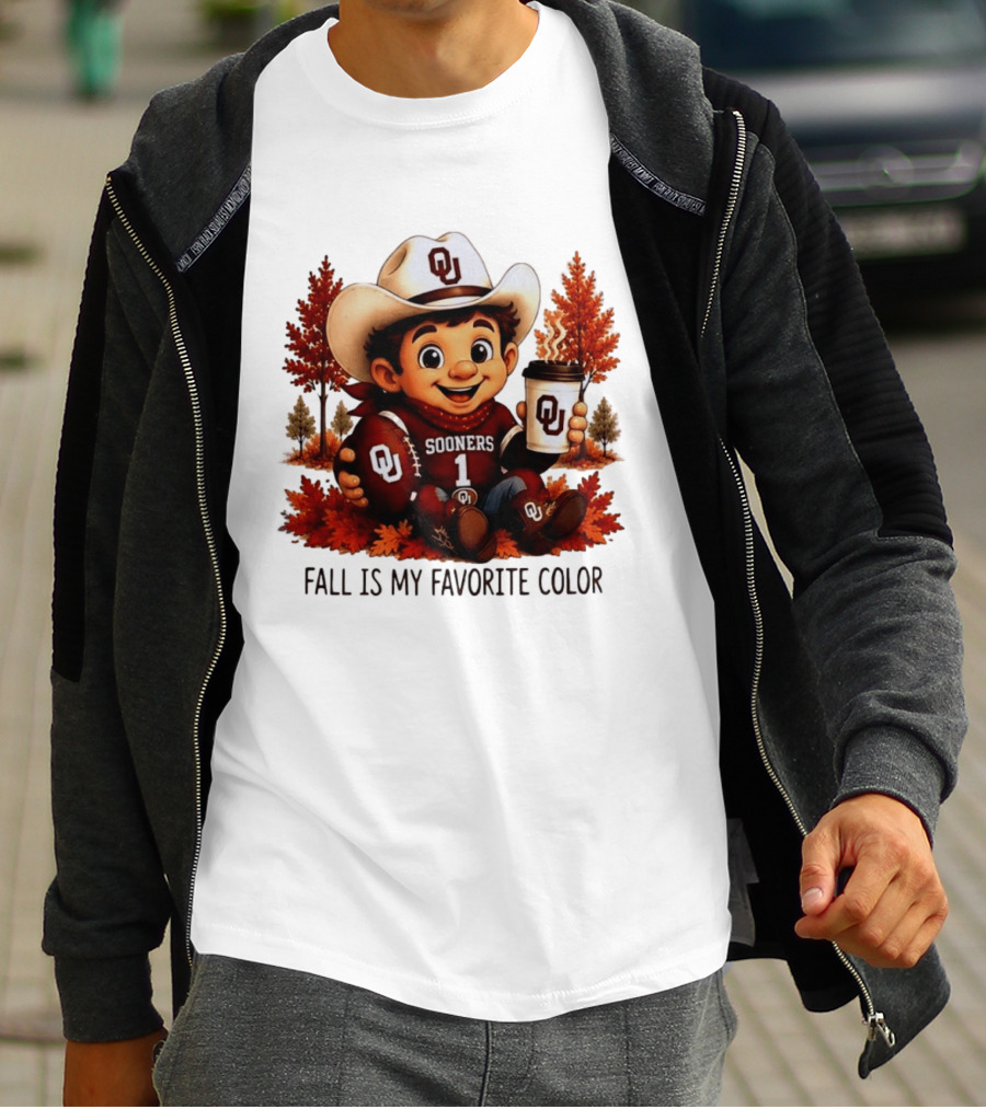 Oklahoma Sooners Fall Is My Favorite Color OU Sooners Football Autumn T-Shirt