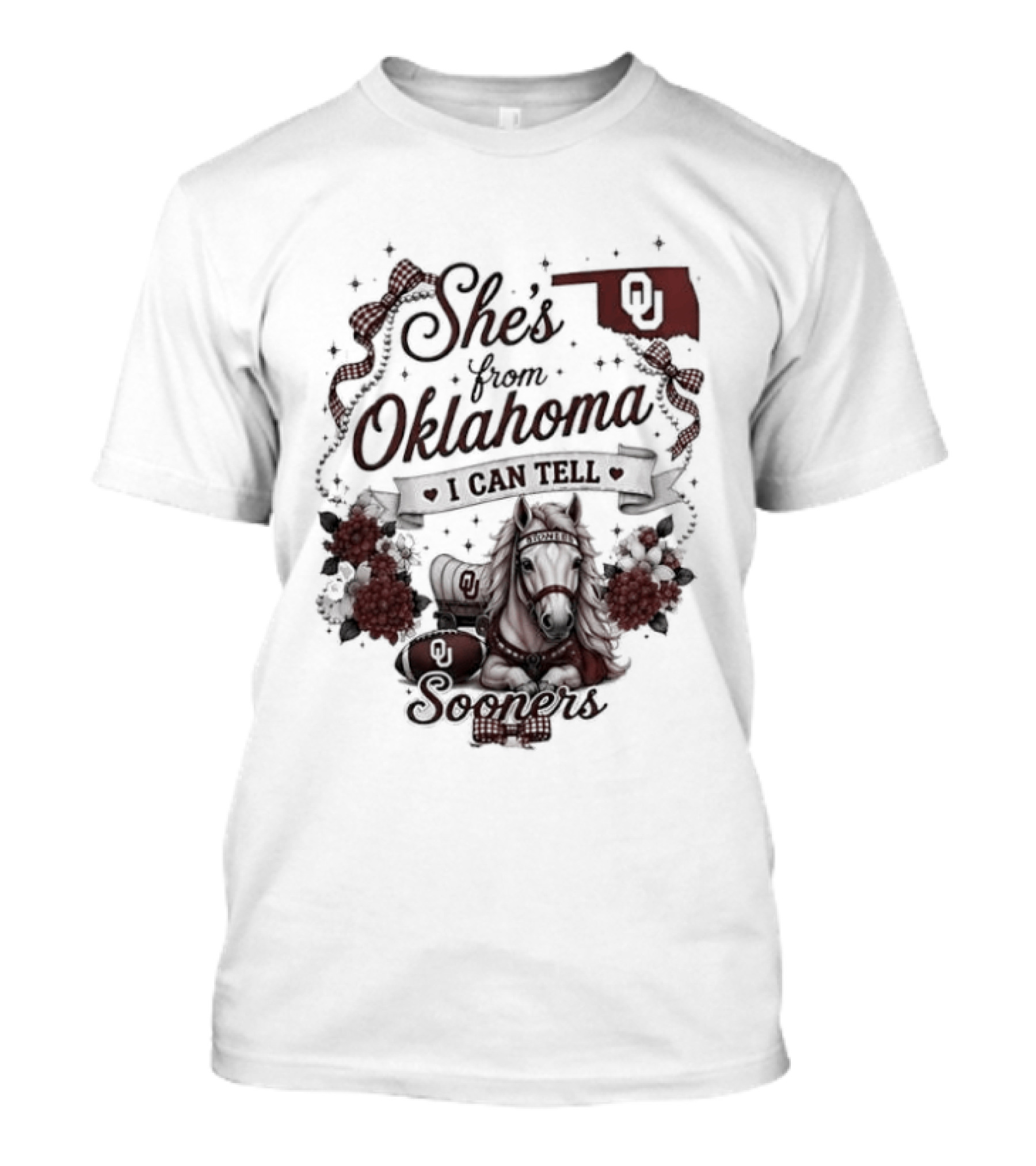 She's From Oklahoma I Can Tell Sooners OU State Pride Football T-Shirt