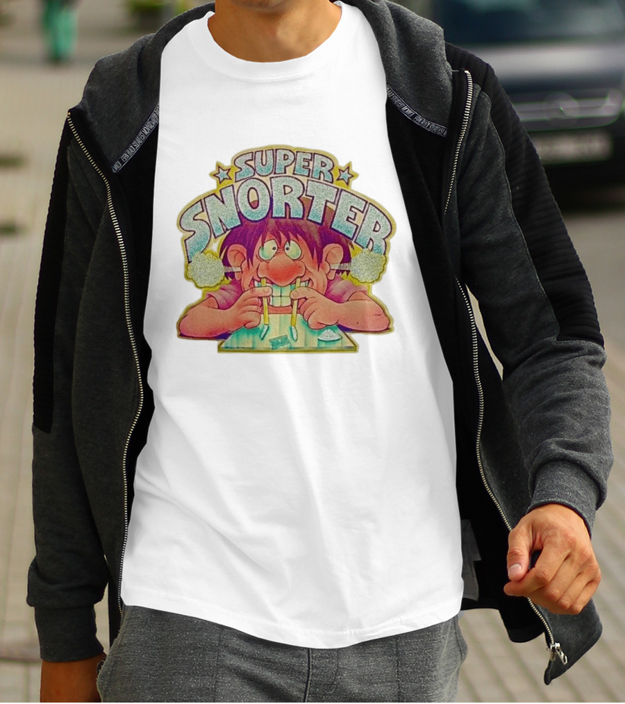 Super Snorter Cartoon Character 1978 Retro Humor T-Shirt