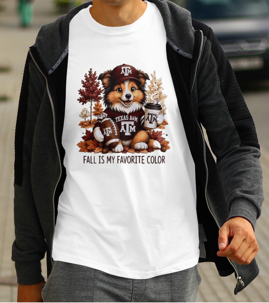 Texas A&M Dog Fall Is My Favorite Color Football Coffee T-Shirt