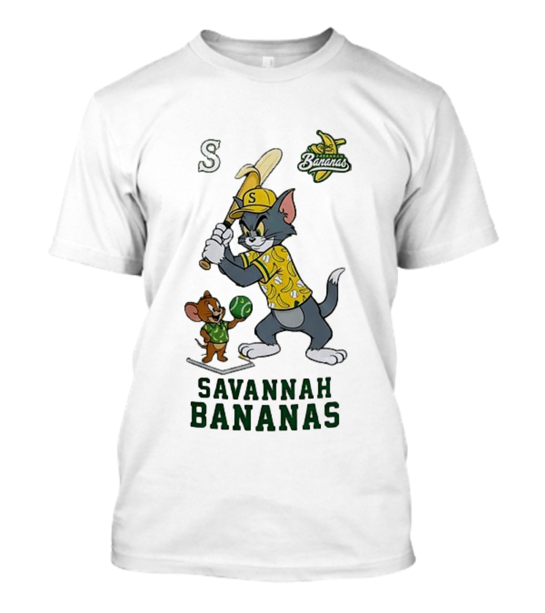 Tom And Jerry Savannah Bananas Baseball Fan T-Shirt