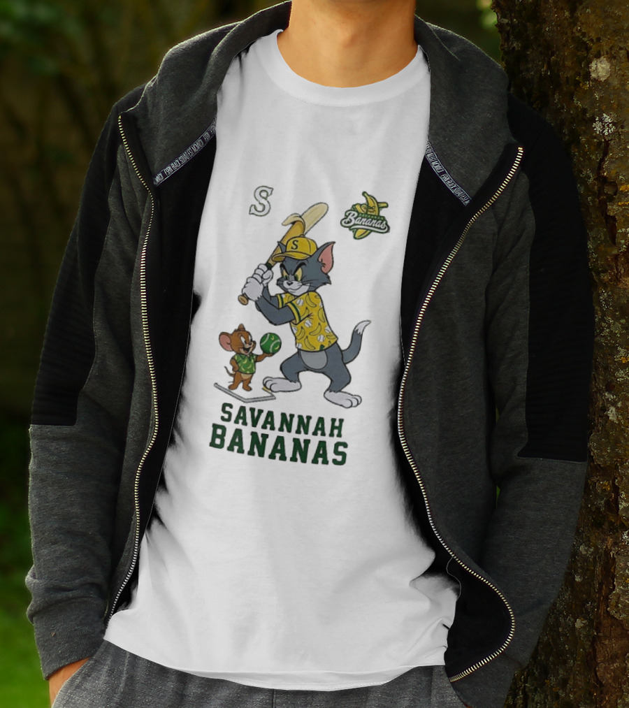Tom And Jerry Savannah Bananas Baseball Fan T-Shirt