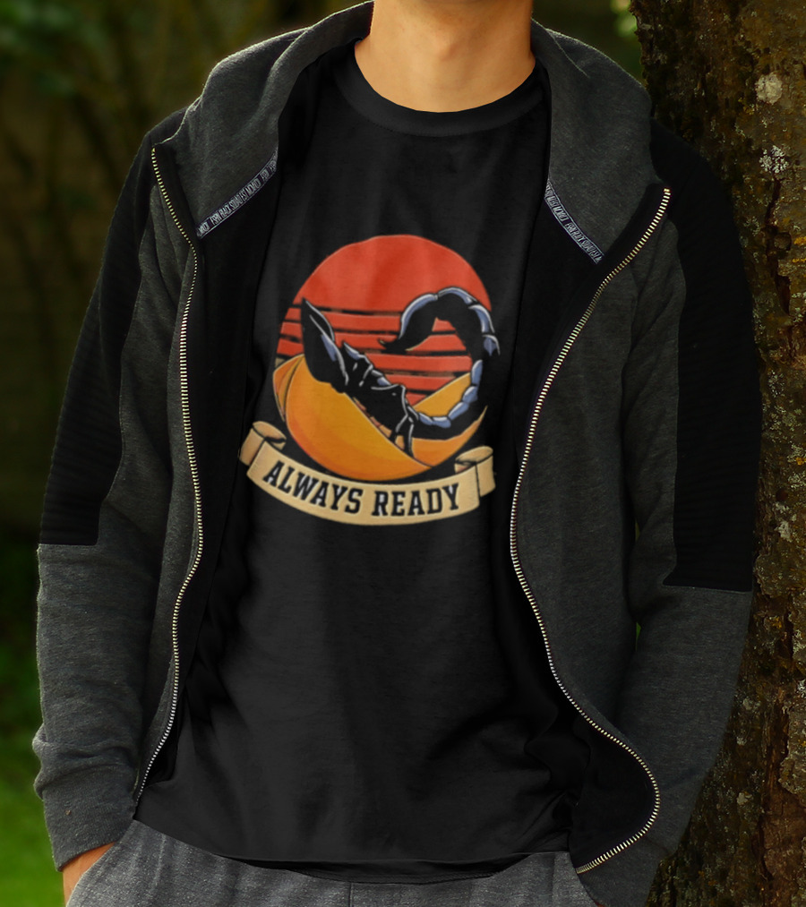 Always Ready Scorpion Desert Sunset Ribbon T-Shirt
