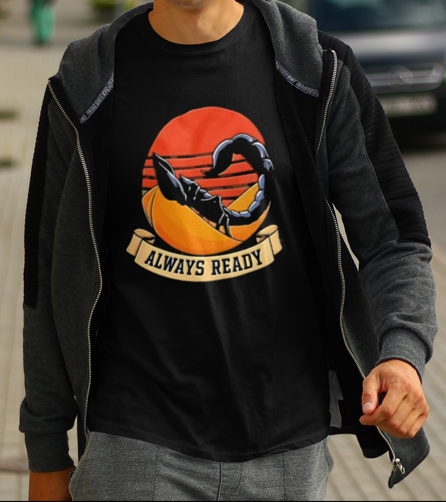 Always Ready Scorpion Desert Sunset Ribbon T-Shirt