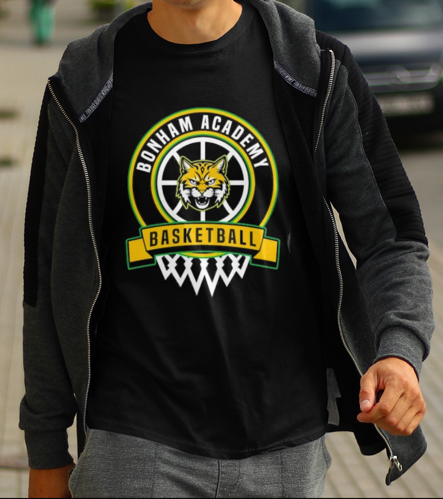 Bonham Academy Basketball Wolf T-Shirt