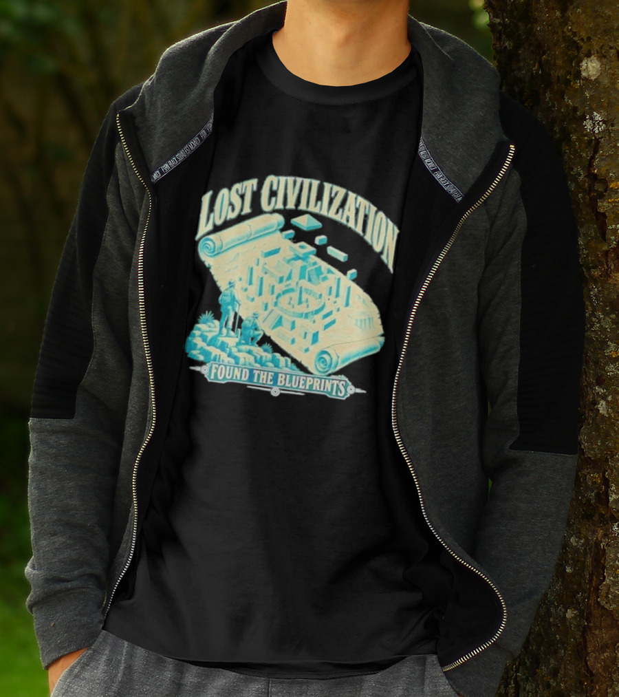Lost Civilization Ancient Exploration Found Blueprints T-Shirt
