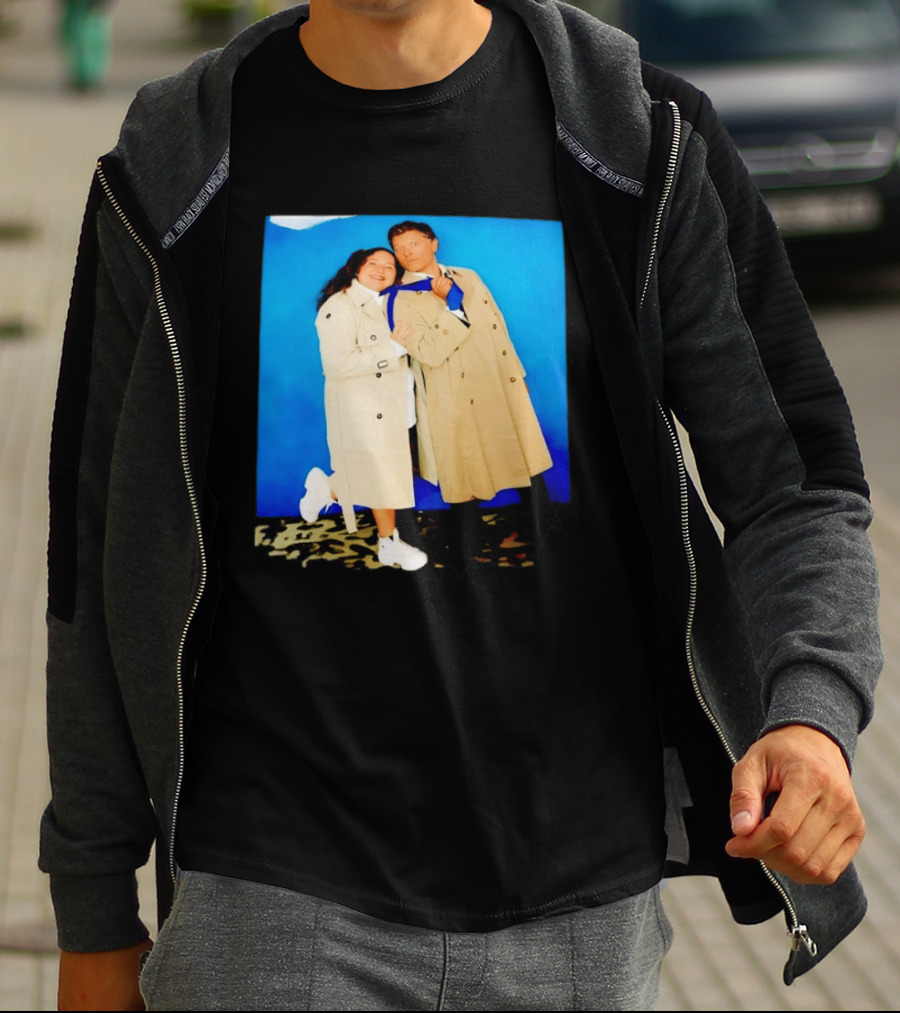 Misha Collins Castiel Supernatural Photo Trench Coat And Tie T-Shirt