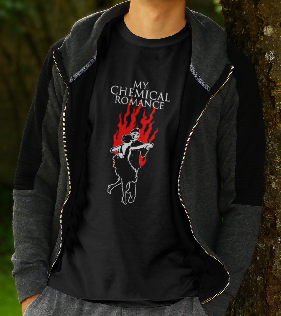 My Chemical Romance Skeleton Dancing In Flames T-Shirt