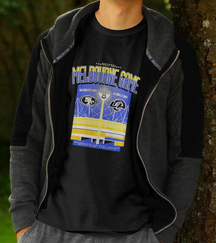Melbourne Game San Francisco 49ers Vs Los Angeles Rams Melbourne Cricket Ground Australia T-Shirt