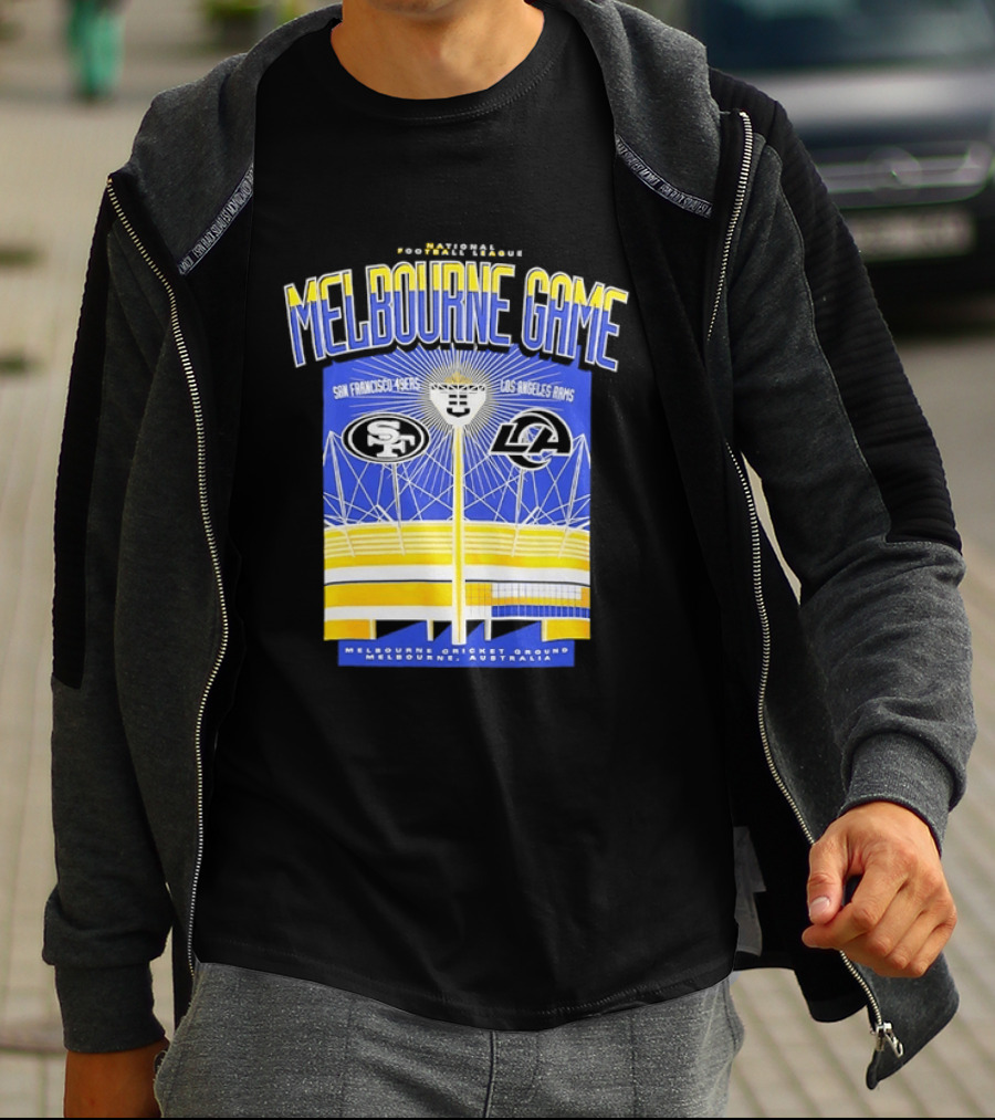 Melbourne Game San Francisco 49ers Vs Los Angeles Rams Melbourne Cricket Ground Australia T-Shirt