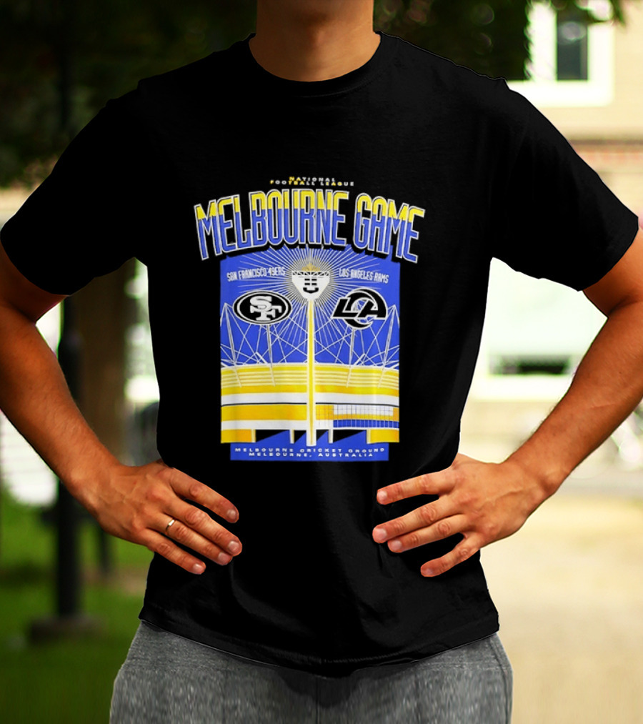 Melbourne Game San Francisco 49ers Vs Los Angeles Rams Melbourne Cricket Ground Australia T-Shirt