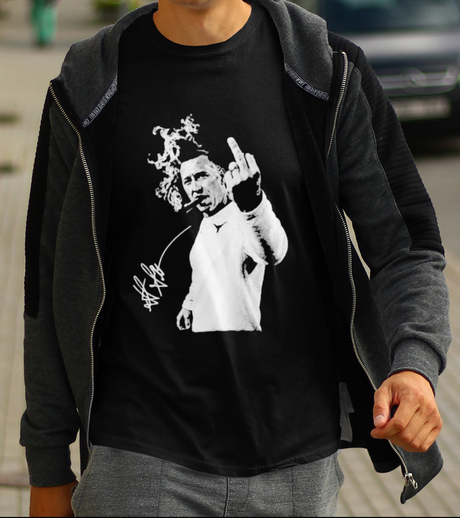 Steve Sarkisian Gesture Smoking Cigar Signature T-Shirt