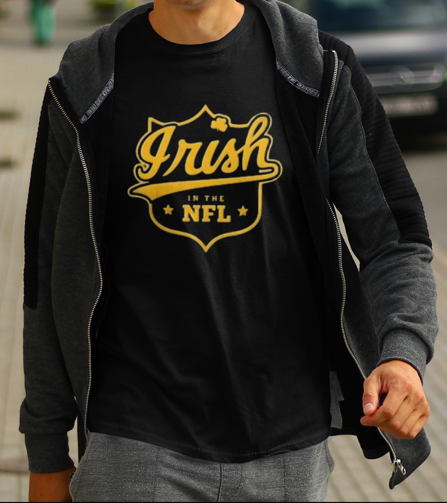 Notre Dame Fighting Irish NFL Football Theme Decorative Crest T-Shirt