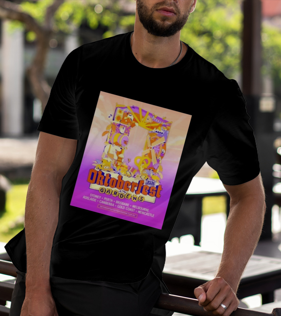 Oktoberfest In The Gardens 2026 Australian Tour Sydney Perth Brisbane Melbourne Adelaide Canberra Gold Coast Newcastle T-Shirt