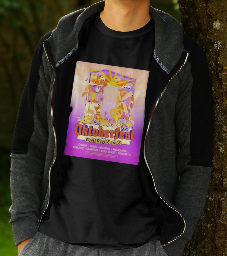 Oktoberfest In The Gardens 2026 Australian Tour Sydney Perth Brisbane Melbourne Adelaide Canberra Gold Coast Newcastle T-Shirt