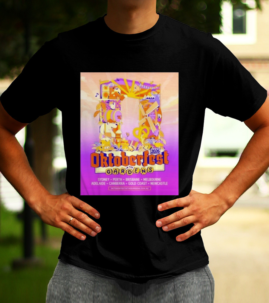 Oktoberfest In The Gardens 2026 Australian Tour Sydney Perth Brisbane Melbourne Adelaide Canberra Gold Coast Newcastle T-Shirt