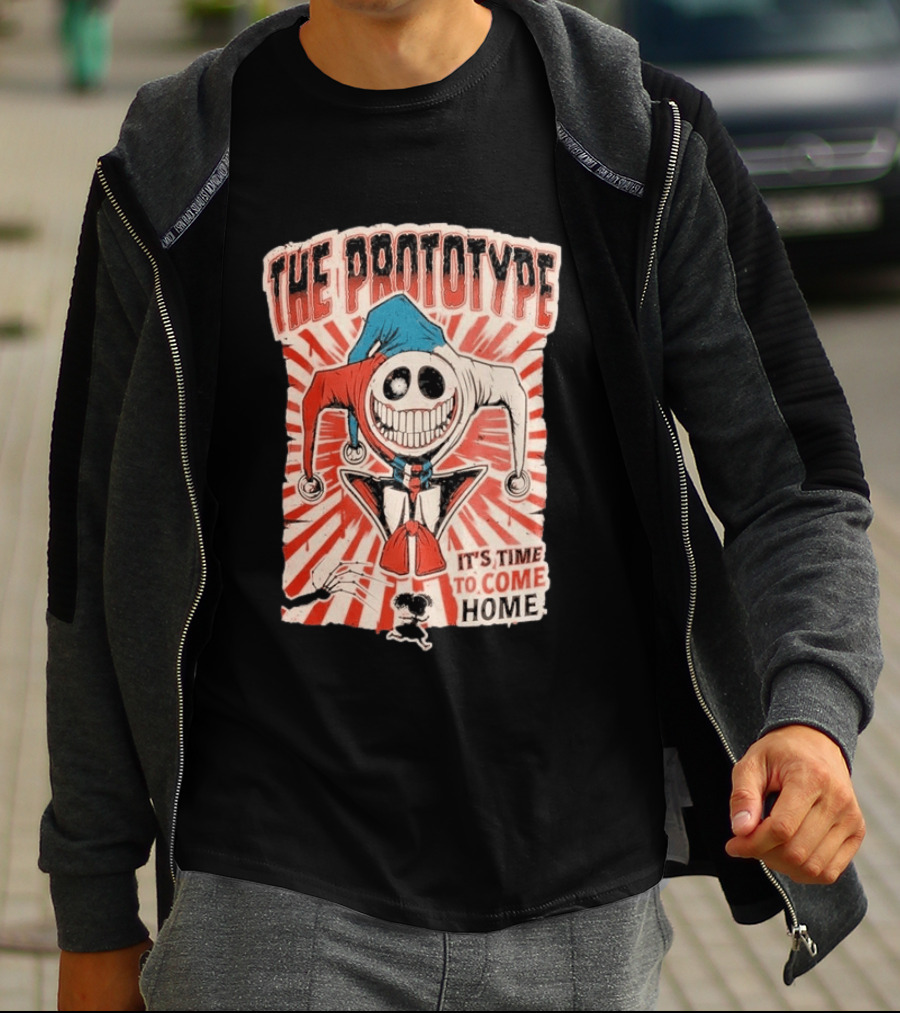The Prototype It's Time To Come Home Jester Skull Red Blue Suit T-Shirt