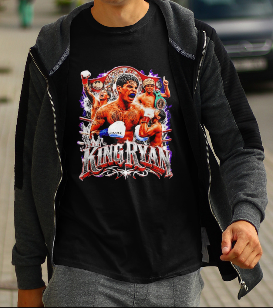 King Ryan Boxing Champion Fight Night Victory Celebration T-Shirt