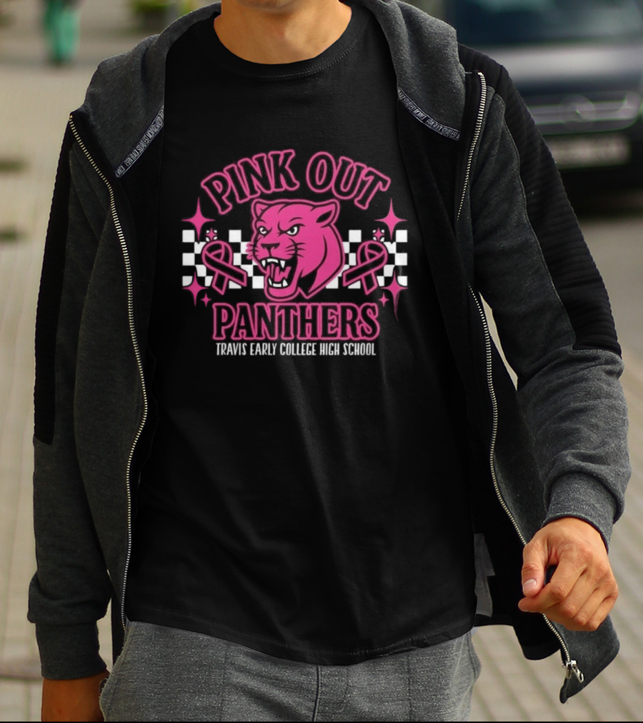 Pink Out Panthers Travis Early College High School T-Shirt