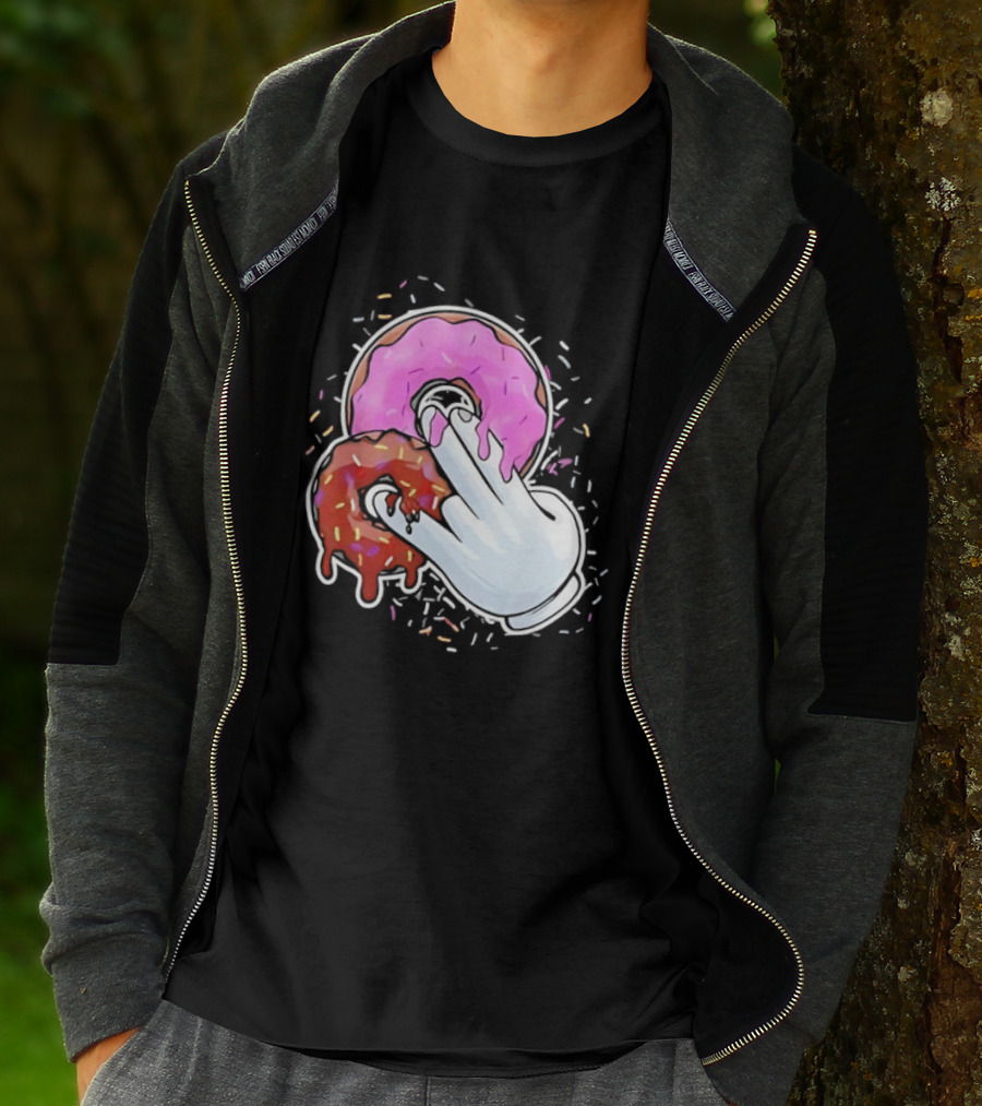 Two In The Pink One In The Stink Donut Gesture Sprinkles T-Shirt