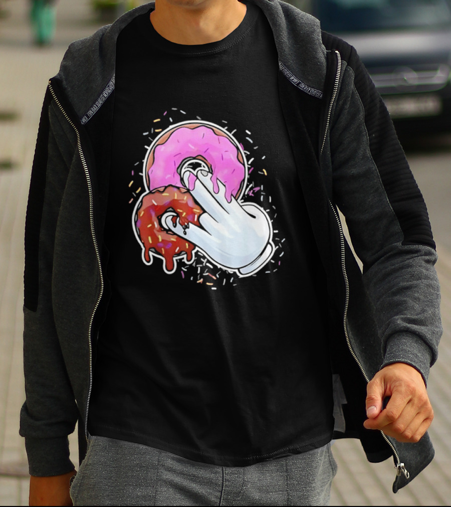 Two In The Pink One In The Stink Donut Gesture Sprinkles T-Shirt