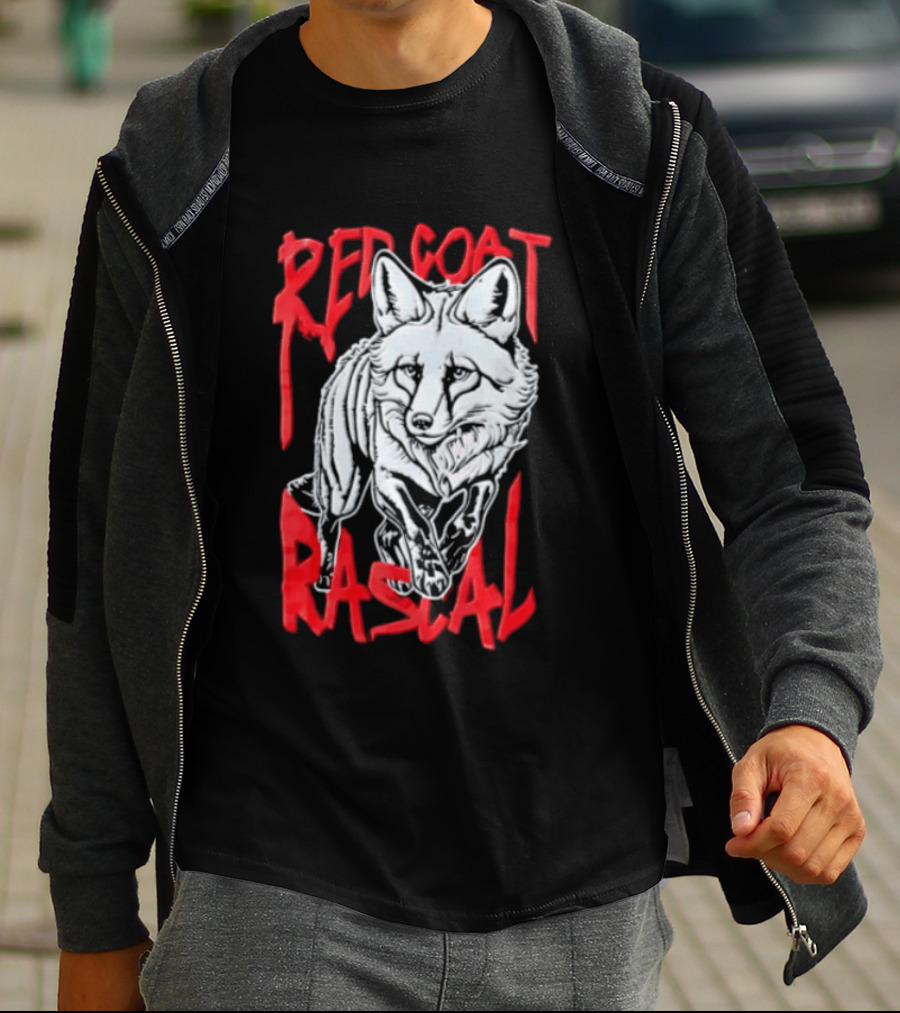 Red Coat Rascal Distressed Running Fox T-Shirt
