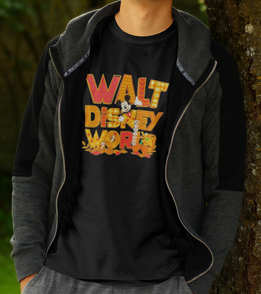 Walt Disney World Mickey Mouse Pluto Disney Characters Fall T-Shirt