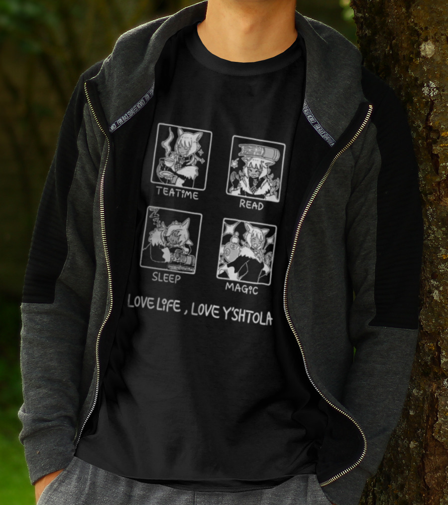 Yshtola Rhul Final Fantasy XIV Teatime Read Sleep Magic Love Life Love Yshtola T-Shirt