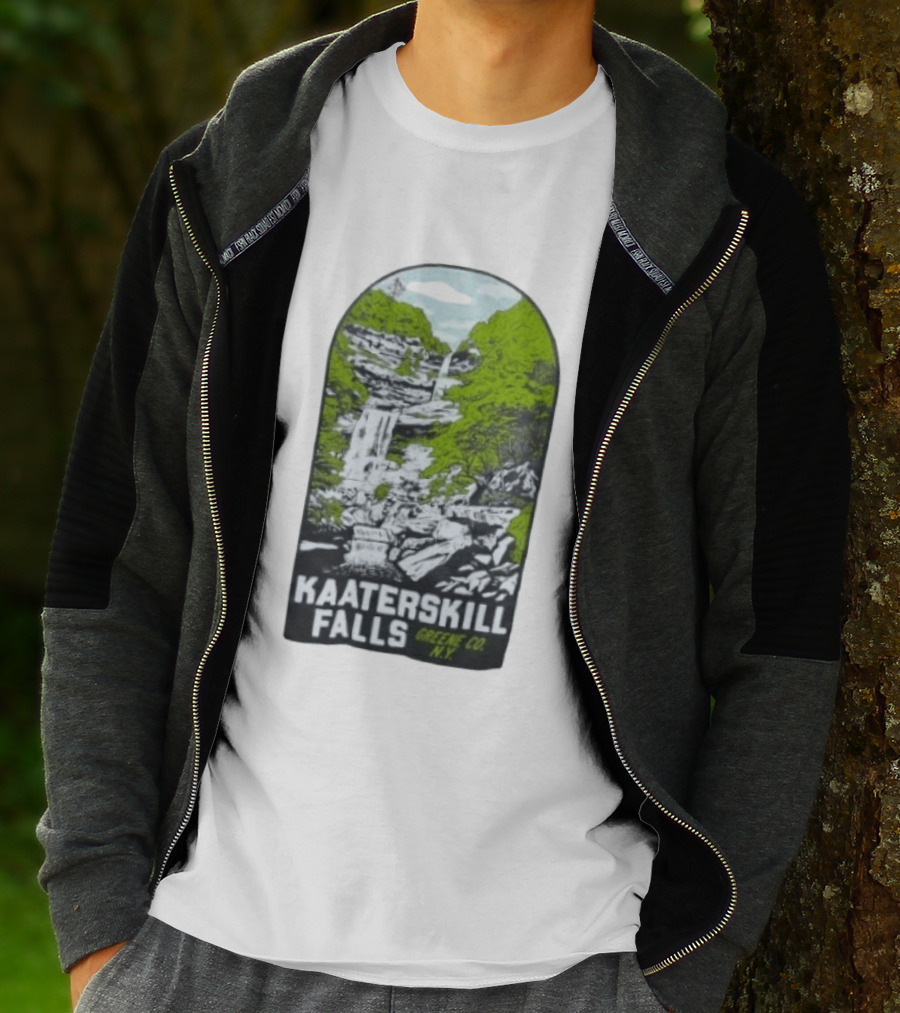Kaaterskill Falls Greene Co NY Scenic Nature Waterfall Landscape T-Shirt