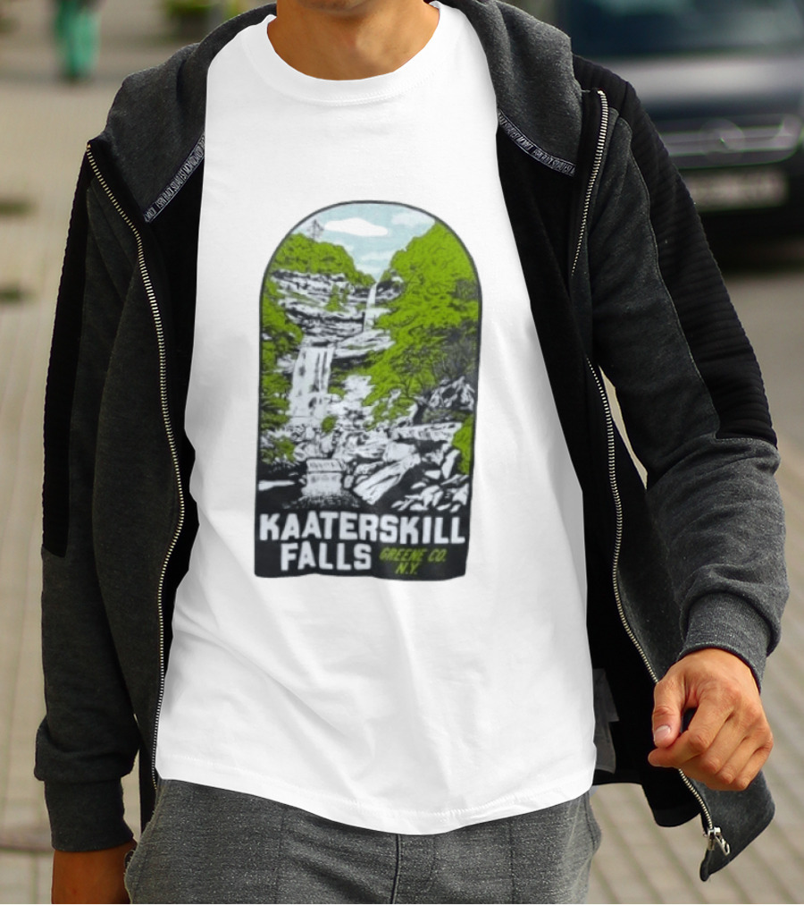 Kaaterskill Falls Greene Co NY Scenic Nature Waterfall Landscape T-Shirt
