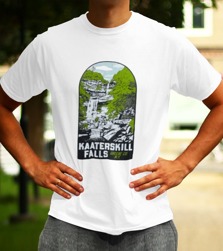 Kaaterskill Falls Greene Co NY Scenic Nature Waterfall Landscape T-Shirt