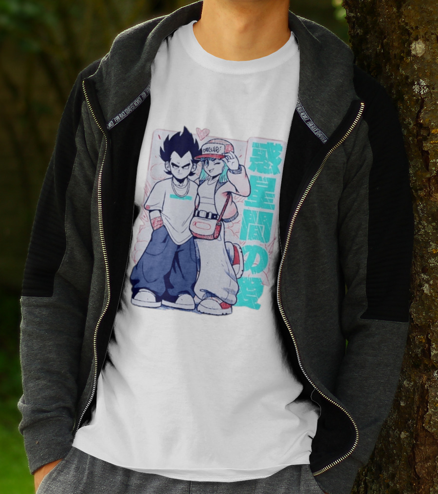 Vegeta Bulma Capsule Corp Love Dragon Ball Z Kanji T-Shirt