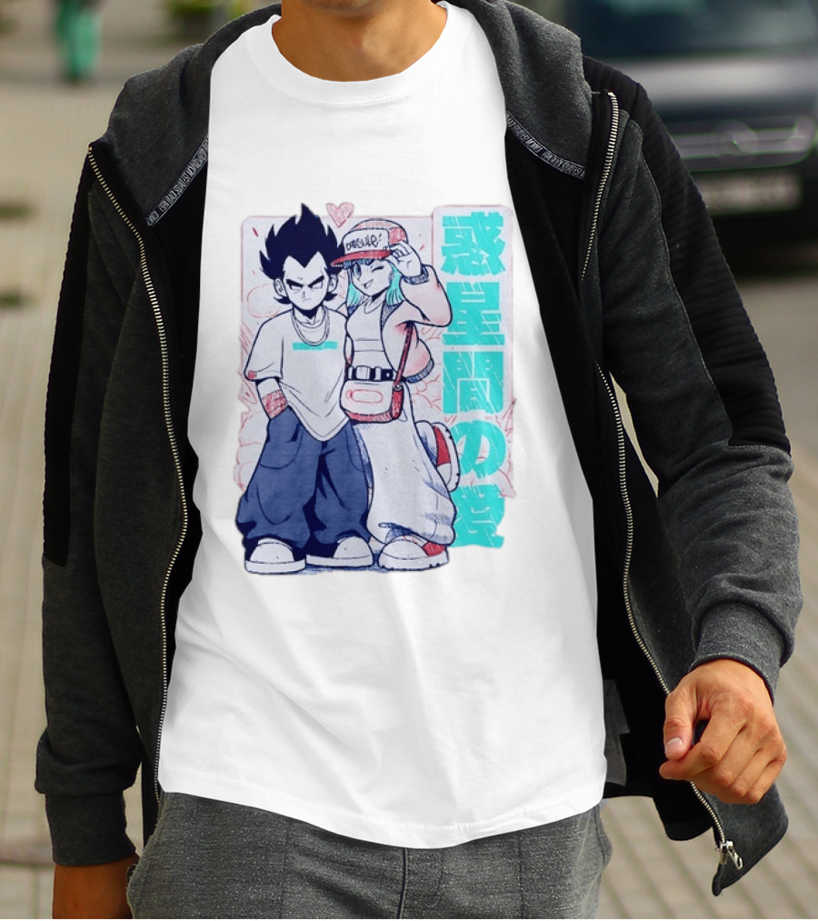 Vegeta Bulma Capsule Corp Love Dragon Ball Z Kanji T-Shirt