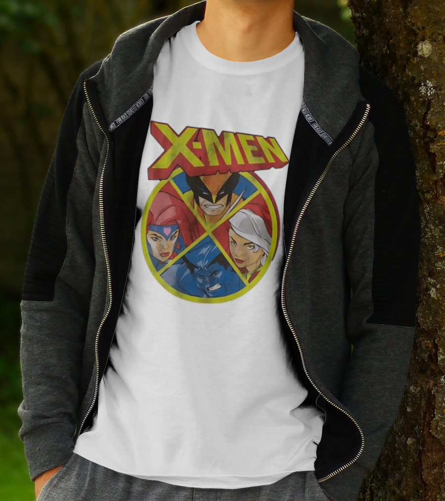 X Men Wolverine Jean Grey Rogue Beast Classic Comic Characters T-Shirt