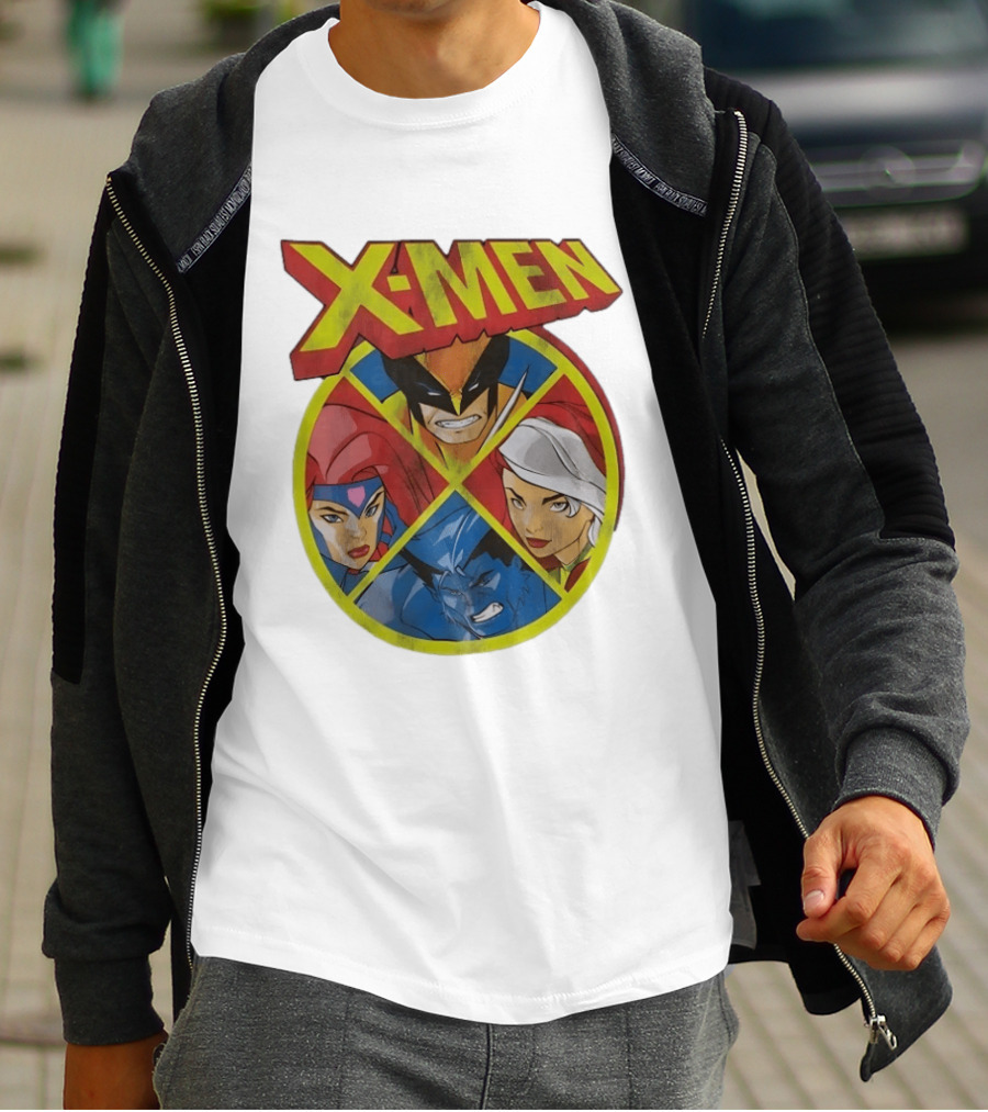 X Men Wolverine Jean Grey Rogue Beast Classic Comic Characters T-Shirt