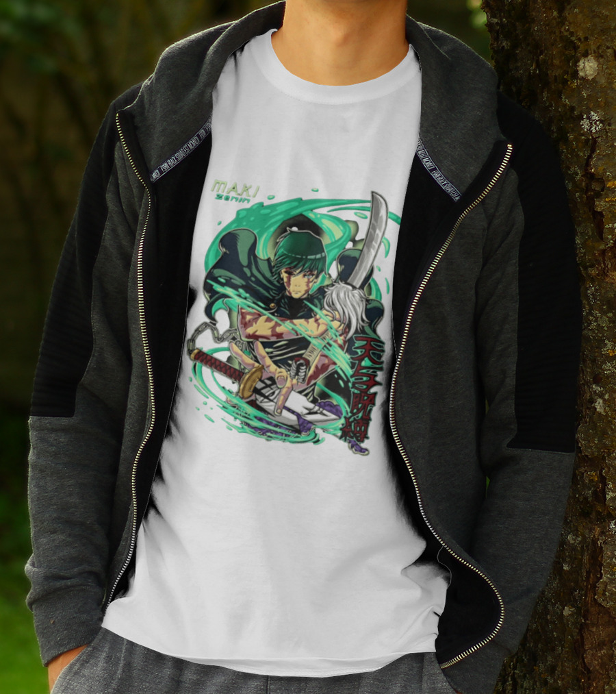 Maki Zenin Jujutsu Kaisen Anime Manga JJK Sword T-Shirt