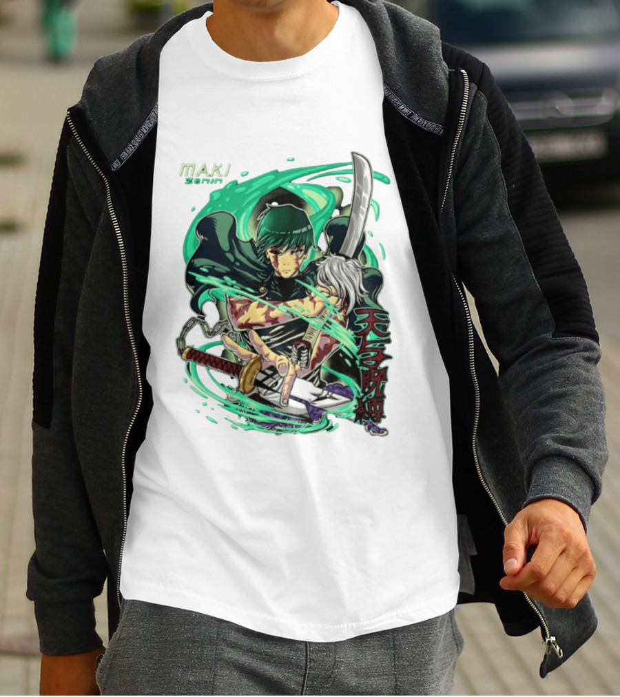 Maki Zenin Jujutsu Kaisen Anime Manga JJK Sword T-Shirt