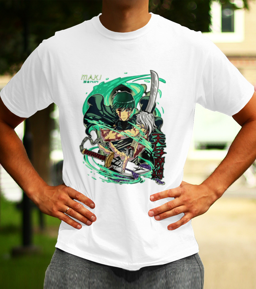 Maki Zenin Jujutsu Kaisen Anime Manga JJK Sword T-Shirt