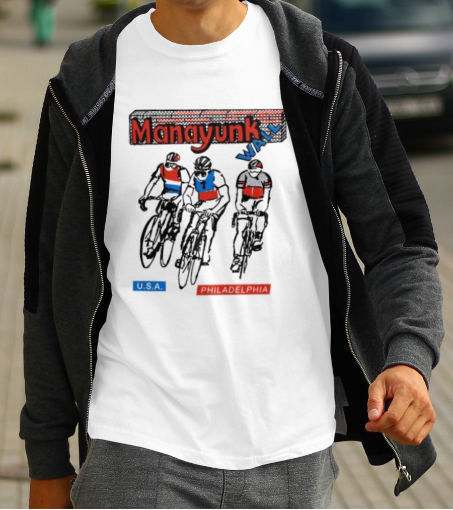 Manayunk Wall Classic USA Philadelphia Cycling Event T-Shirt