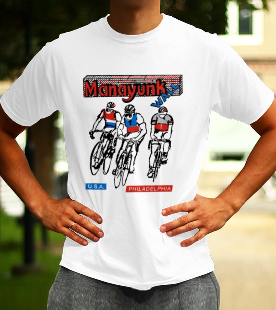 Manayunk Wall Classic USA Philadelphia Cycling Event T-Shirt