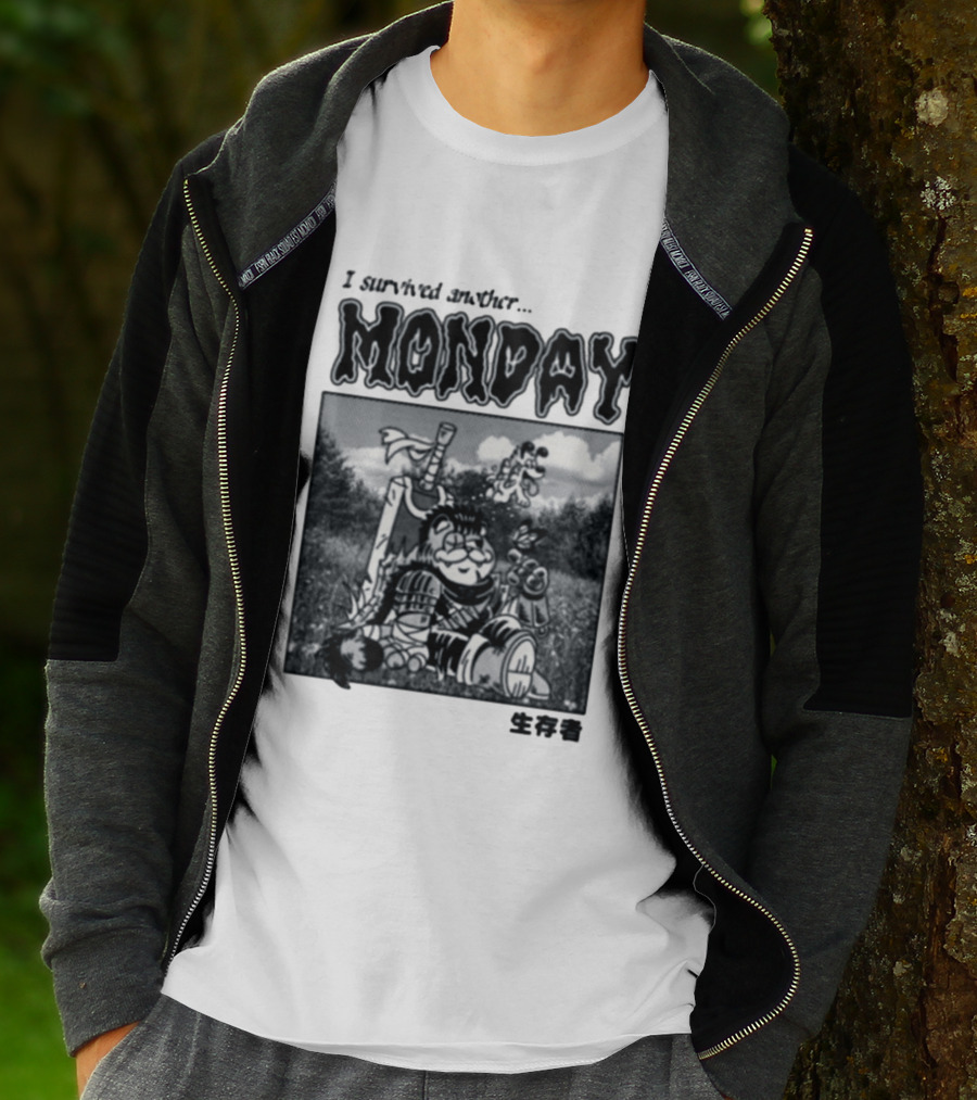 I Survived Another Monday Manga Survivor Berserk T-Shirt