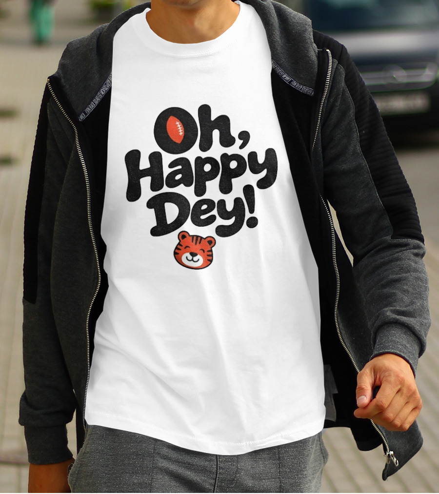 Oh Happy Dey Cincinnati Bengals Football Tiger T-Shirt