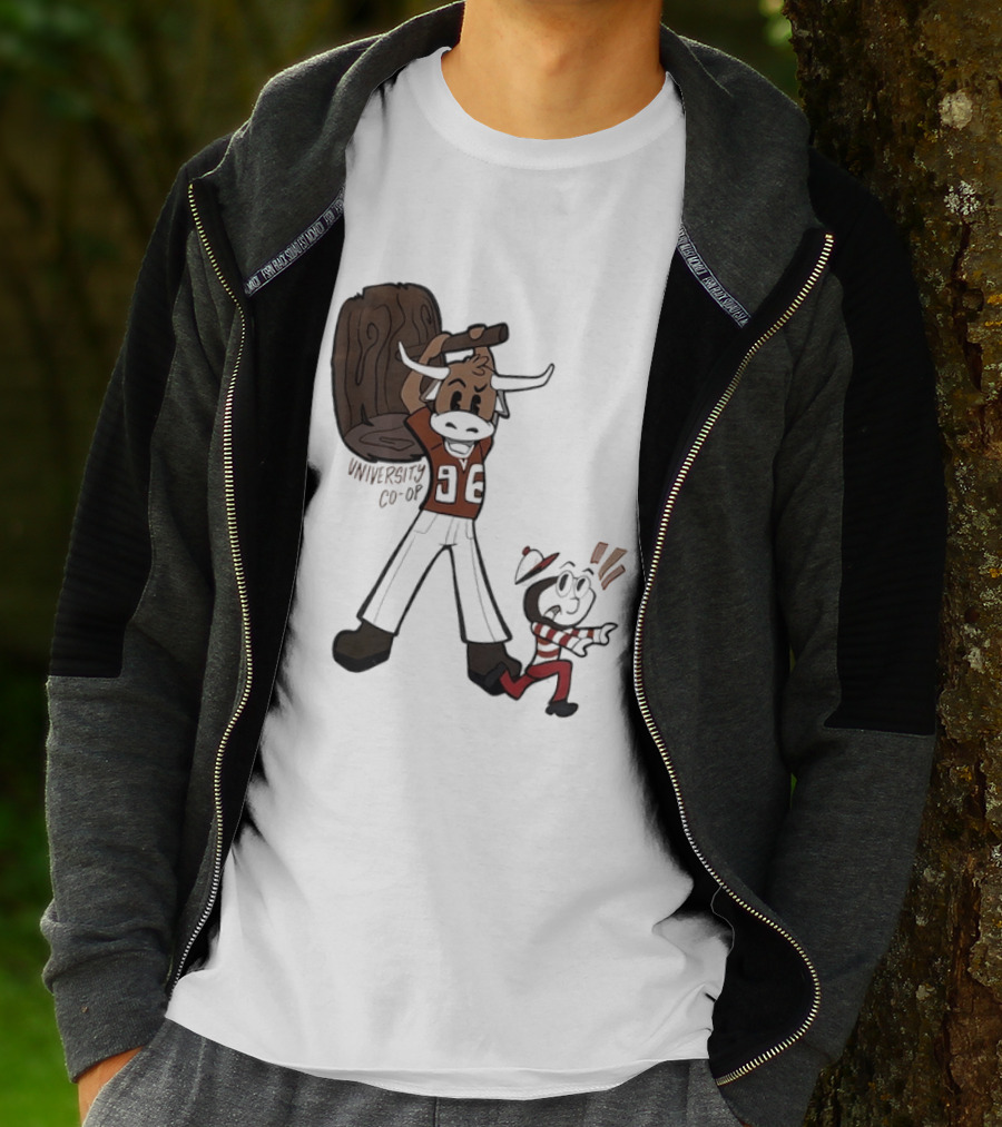 University Co Op Texas Longhorns Vs Ohio State Buckeyes 96 Mascot Showdown T-Shirt